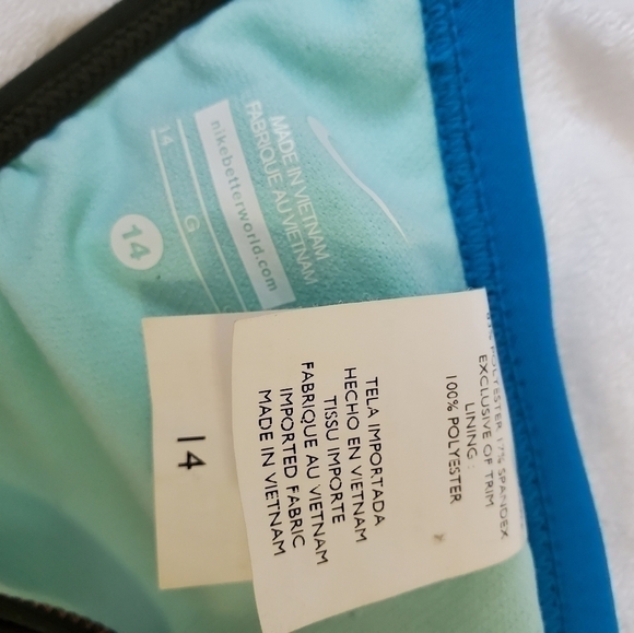 Nike criss cross tie back bikini top sz. 14 NWOT - Picture 7 of 9